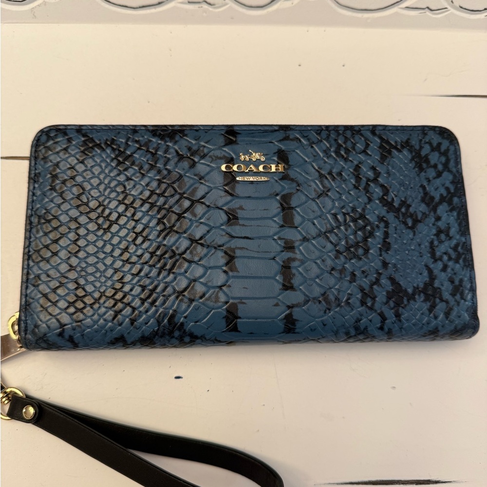 Coach Leather Madison Python Long Zip Around Wall… - image 4